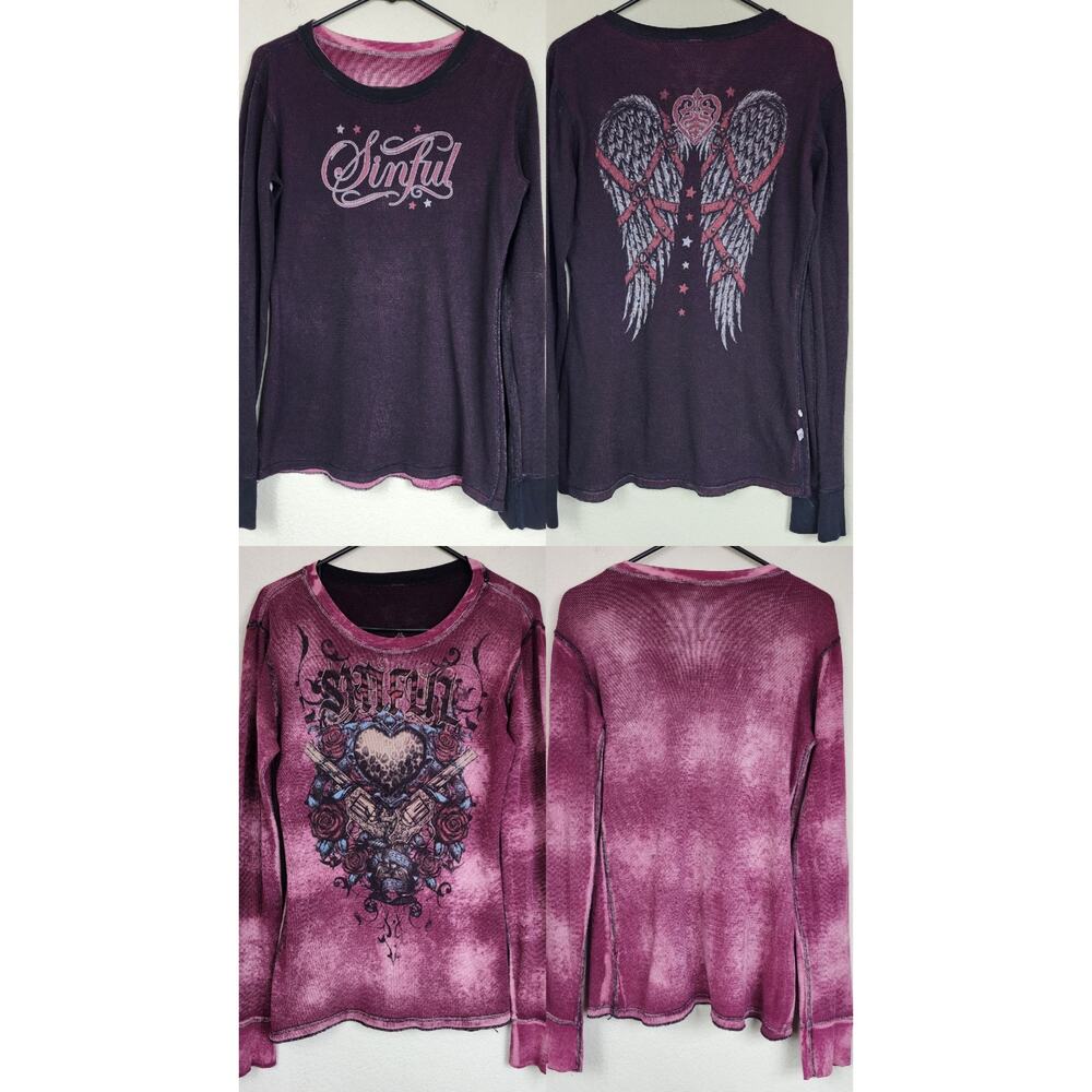 Reversible Sinful Affliction Rose Bound Wings Large Thermal